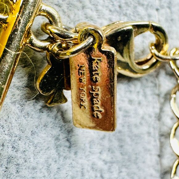 Kate Spade Necklace Layered Beaded Chunky Yellow Cut to the Chase Faceted 18" - Picture 6 of 9